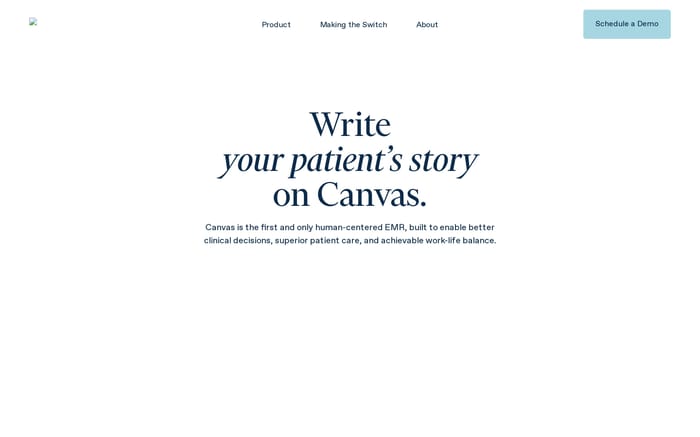 Canvas Medical website preview