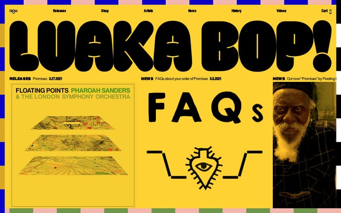 Luaka Bop website preview