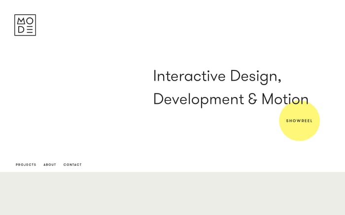 Mode studio website preview