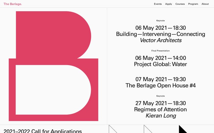 The Berlage website preview