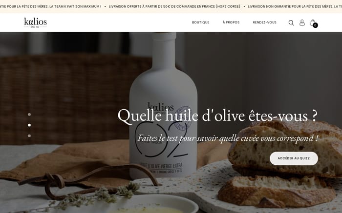 Kalios website preview
