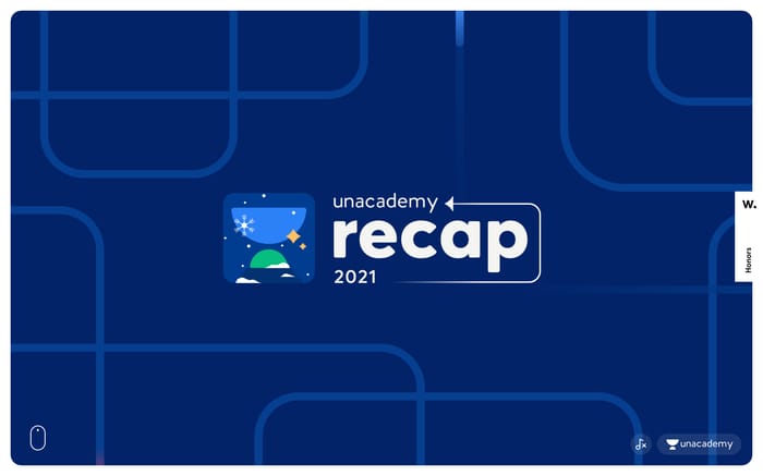 Unacademy Recap 2021 website preview