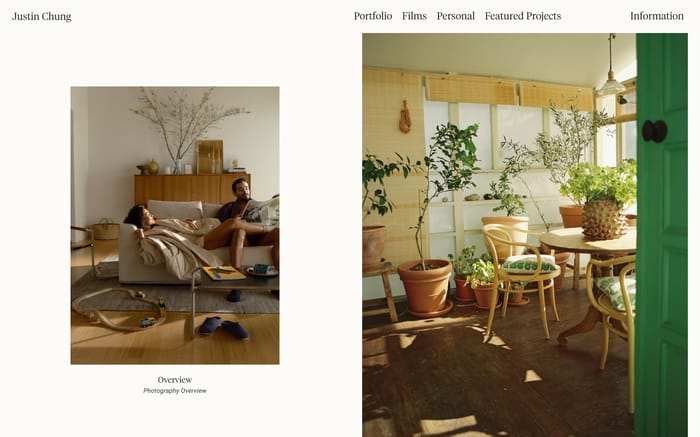 Justin Chung website preview