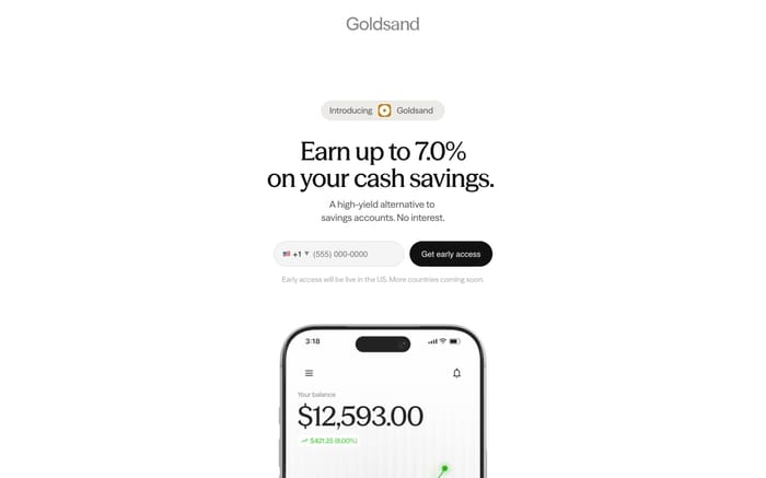 Goldsand website preview