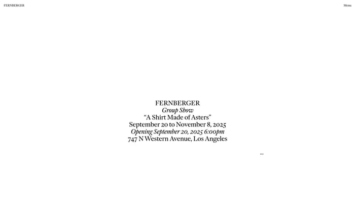 Fernberger Gallery website preview