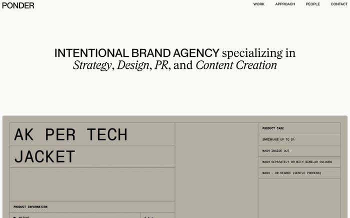Ponder website preview
