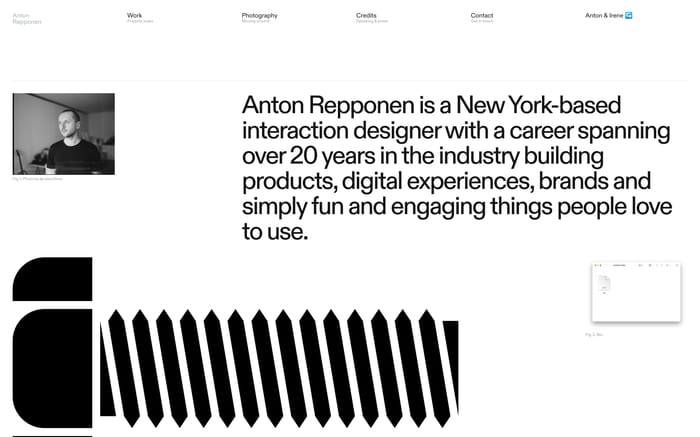 Anton Repponen website preview