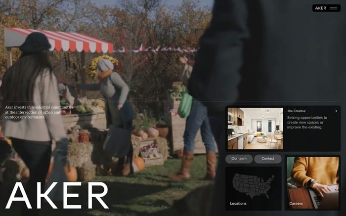 Aker website preview