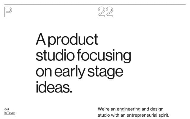 P22 website preview