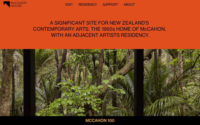 McCahon House website preview