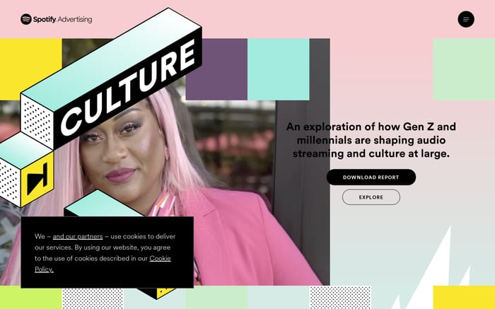Culture Next 2021 by Spotify website preview