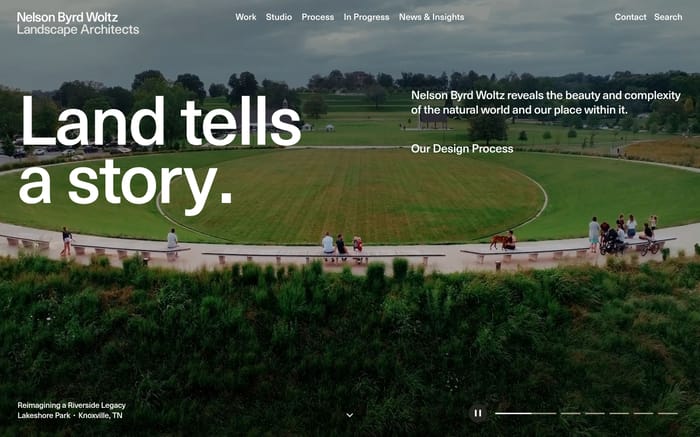 Nelson Byrd Woltz website preview