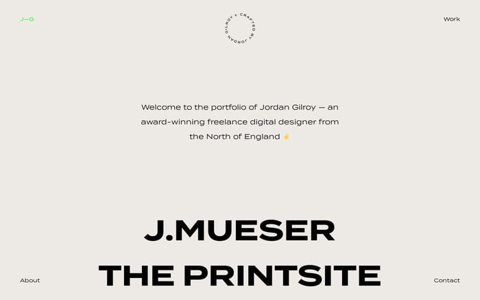 Jordan Gilroy website preview