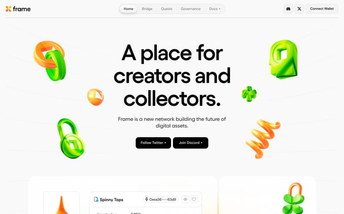 Frame website preview