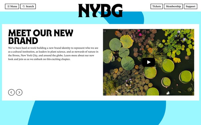 New York Botanical Garden website preview