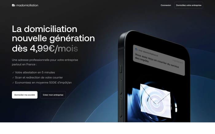 Ma domiciliation website preview