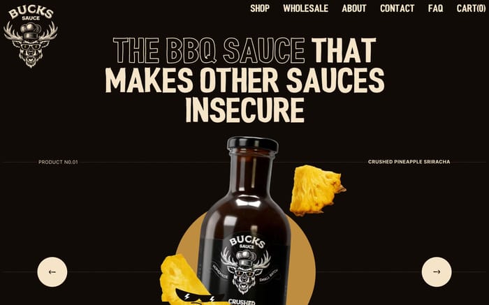 Bucks Sauce website preview