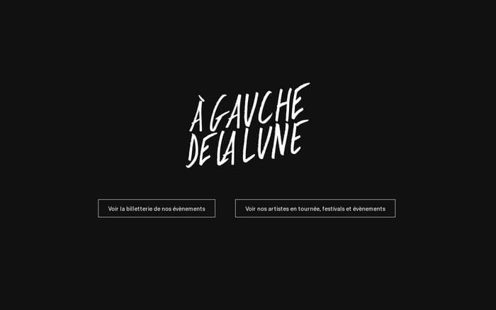 A Gauche de la Lune website preview
