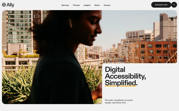 Ally website preview
