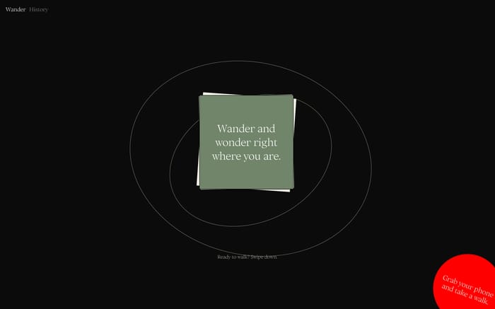 Wander Prompts website preview