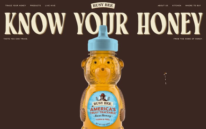 Busy Bee Honey website preview