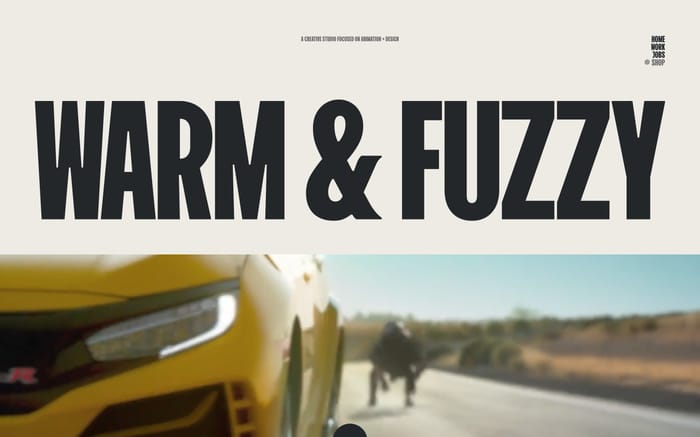 Warm & Fuzzy website preview