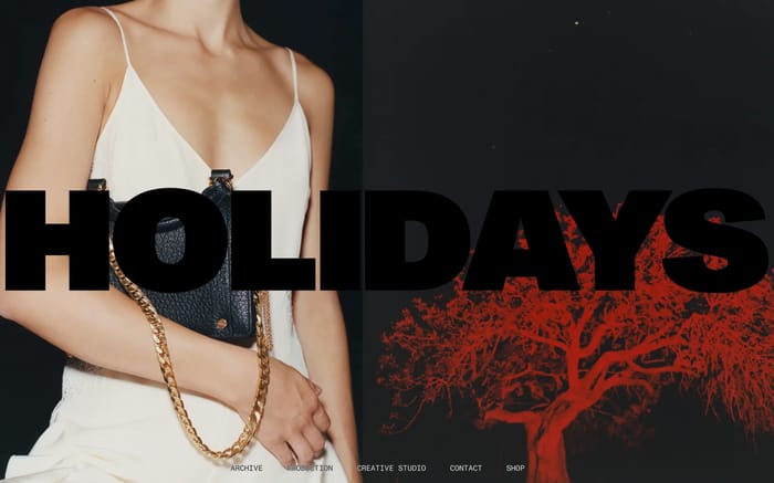 Holidays website preview