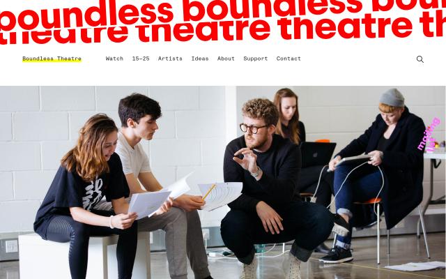 Boundless Theatre website preview