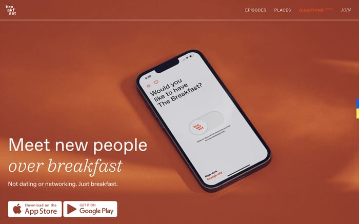 The Breakfast website preview