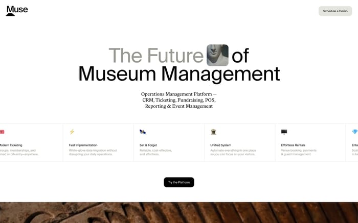 Muse website preview