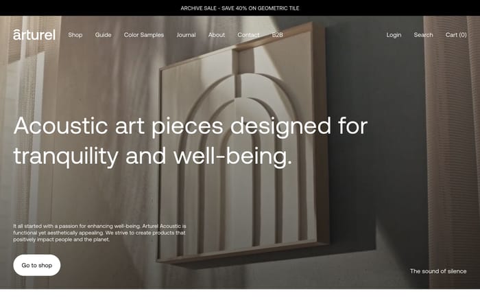 Arturel website preview