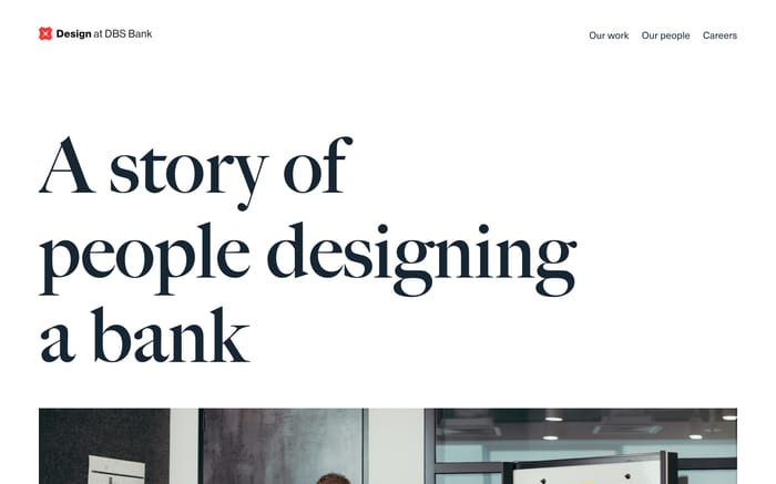 DBS Bank design website preview