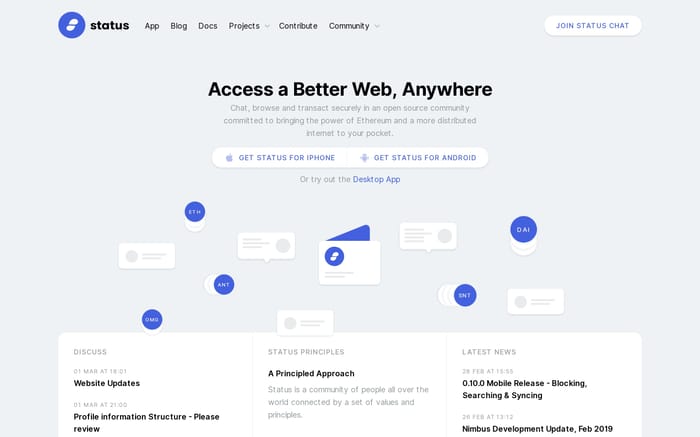 Status website preview