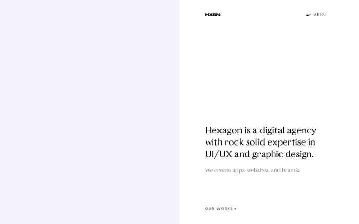 Hexagon agency website preview