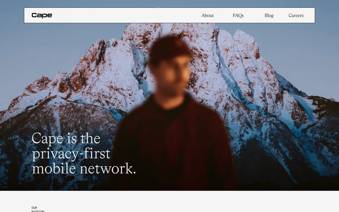 Cape website preview