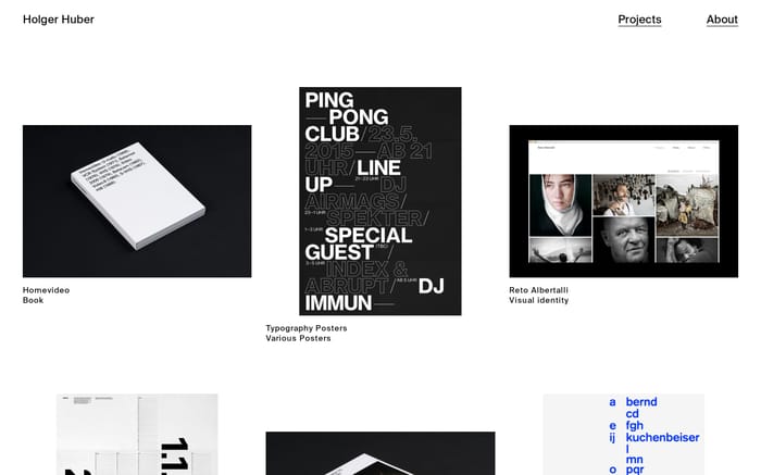 Holger Huber website preview