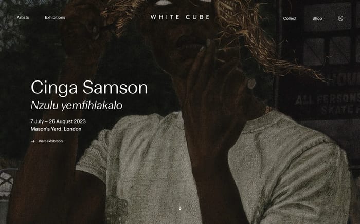 White Cube website preview