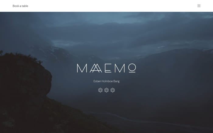 Maaemo website preview