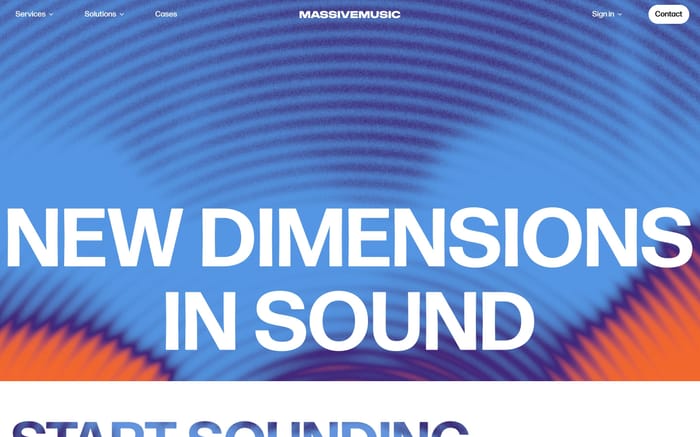 Massive Music website preview