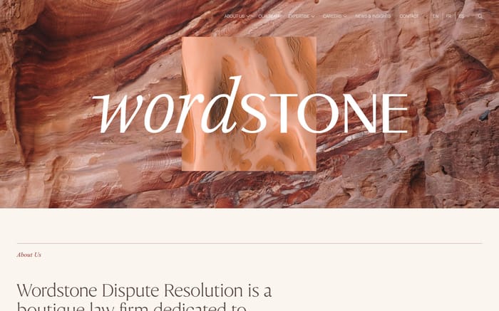 Wordstone Dispute Resolution website preview