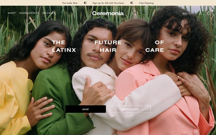 Ceremonia website preview