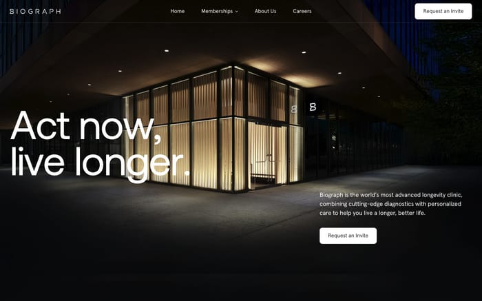 Biograph website preview