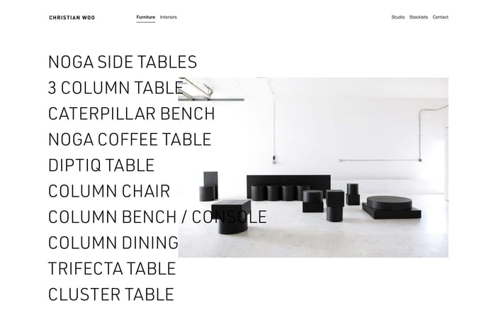 Christian Woo website preview