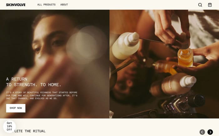 Skinvolve website preview