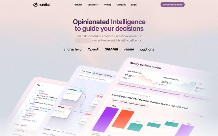 Sundial website preview