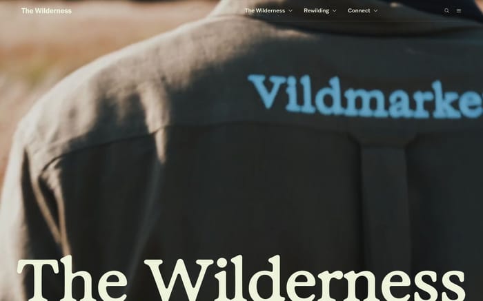 The Wilderness website preview