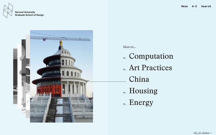 Harvard Graduate School of Design website preview