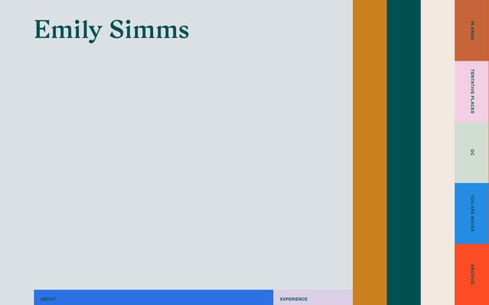 Emily Simms website preview