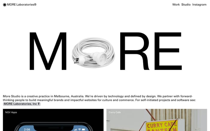 More Studio website preview