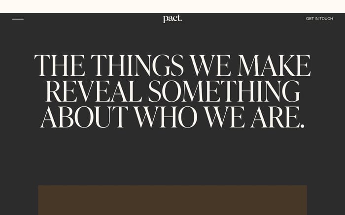 Pact studio website preview